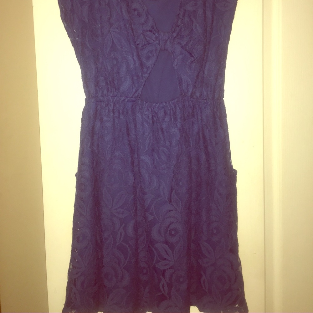 Blue lace dress